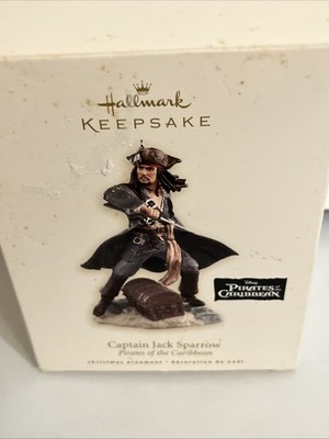 2007 Hallmark Keepsake Captain Jack Sparrow Pirates of the Caribbean Ornament NI