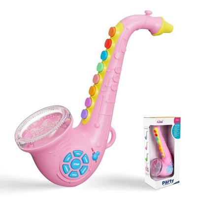 KT1 Toy Saxophone, Pink Digital Saxaboom, Trumpet, Clarinet with Light & Soun...