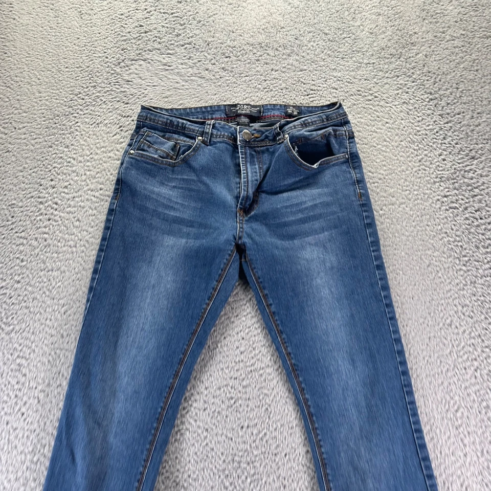 PD&C Jeans Mens 32x30 Blue Dark Wash Cotton Stretch Slim Fit Denim - Image 2 of 4
