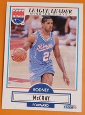 1990 Fleer League Leader #165 Rodney McCray F Sacramento Kings    ***40% off 2+
