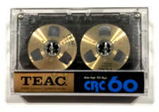 TEAC CRC 60 reel to reel audiocassetta nastro vuoto usato Made in Japan tipo II