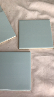 Vintage Made in USA Blue Set of 4 Bathroom Wall Tiles 4