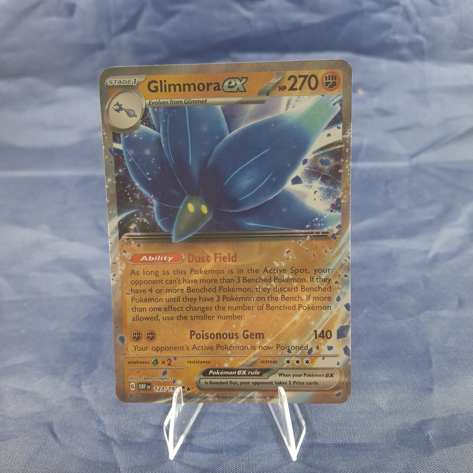 Glimmora ex OBF 123/197 Pokémon SV03: Obsidian Flames Double Rare Holofoil EN NM