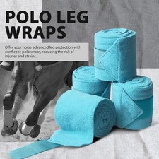 Sturdy 4-Pack Horse Wraps Suitable for Polo Leg Soft Fleece Equestrian Bandage