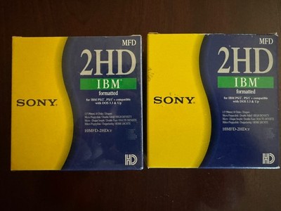 2x Sony MFD 2HD IBM Diskette 3,5 Zoll - NEU - Vintage - 1x Sealed