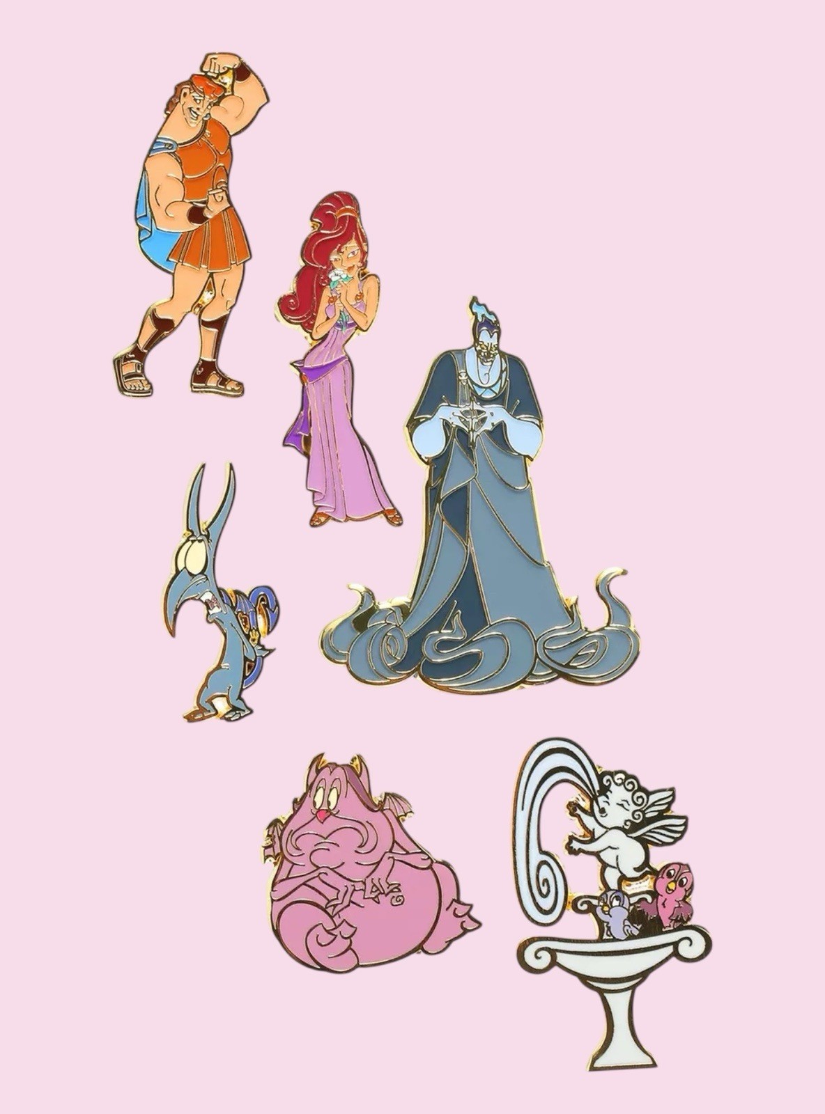 Loungefly Disney Hercules Olympus & Underworld Blind Box Enamel Pin - Full Set 6