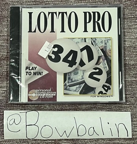 Lotto Pro for Windows CD-ROM Lottery Software PC Disc Personal Companion - New !
