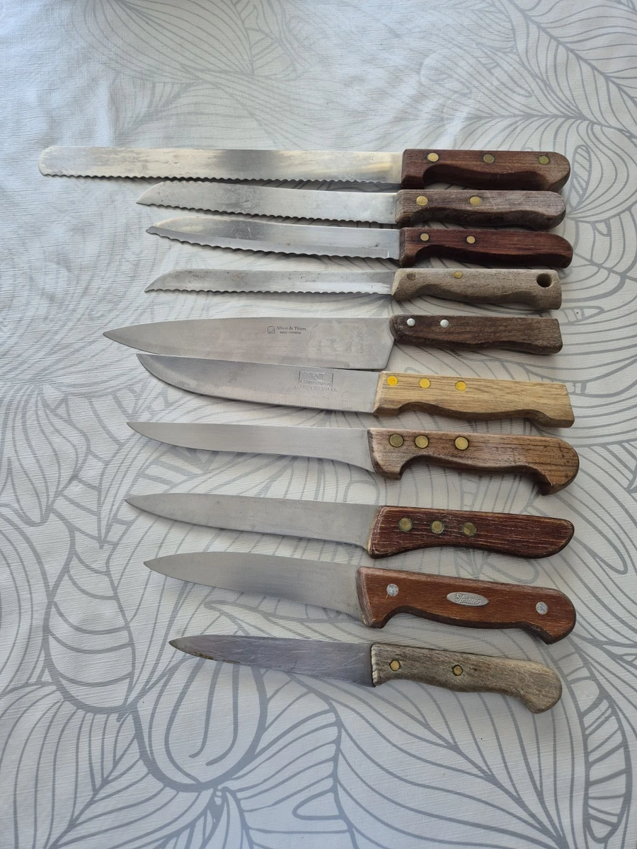 Lot De 8 Anciens Couteaux, Vintage, Pour Collection Ou Cuisine