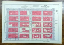 Vintage Original 1934 MURRAY HILL NEW YORK CITY NY Map 5th Av-3rd Av  E37-E42 St