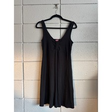 Salaam Little Black Bow Stretch Dress size M Coquette