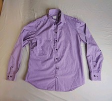 ARMANI COLLEZIONI Mens Medium Gingham Micro Check Dress Shirt Long Sleeve GA