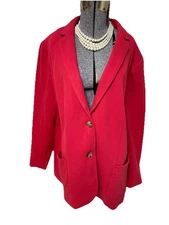 NEW $179 Talbots Blazer Size 24W Breathable Cotton Blend Suit Jacket Separates