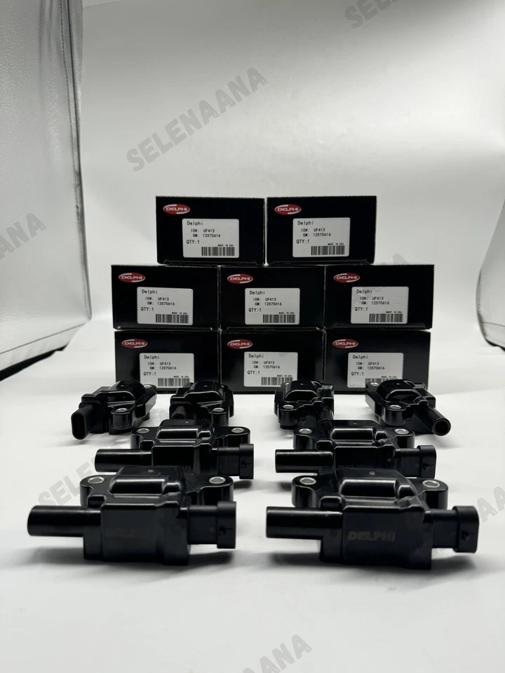8pack Delphi Ignition Coils UF413 fit Chevy Silverado 1500 GMC 5.3L 6.0L 6.2L V8 Foto 2 de 4