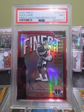 ALEX SARR RED AUTO TO 5! 2025 TOPPS FINEST AUTO RED REFRACTOR! PSA 9!