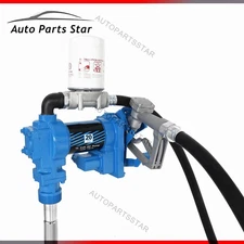 12V 20GPM Fuel Transfer Pump Kit Diesel Gas Gasoline Kerosene Car Truck Tractor