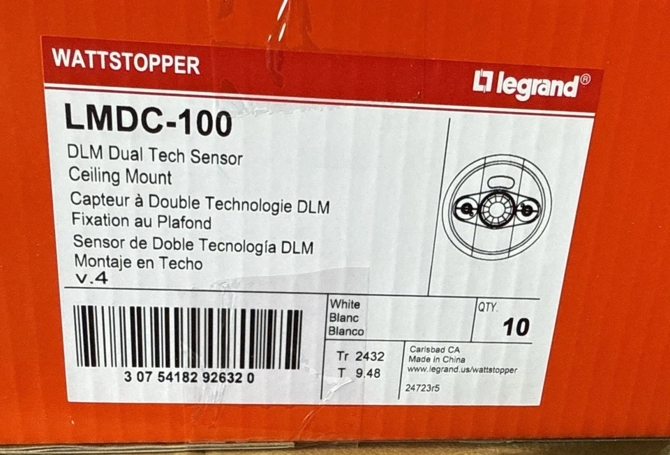 Sensor de ocupación Wattstoper tecnología duelo LMDC-100 Foto 3 de 3
