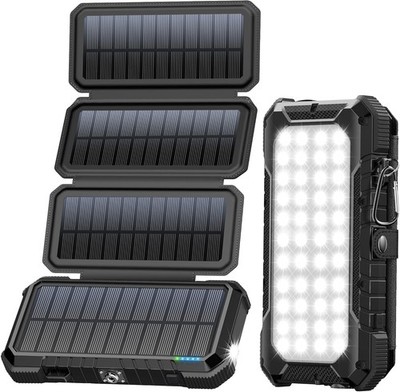 BLAVOR Solar Powerbank 20000mAh 4 Solarpanels USB C QC3 18W