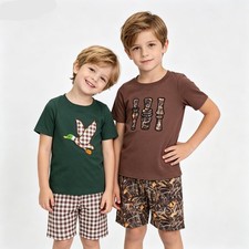 Baby Embroidery Mallard Duck Outfit Summer Hunting Shorts Set