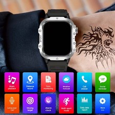 Stylish 2.01" Touchscreen Smart Watch with Music Control for Daily Commutes USA