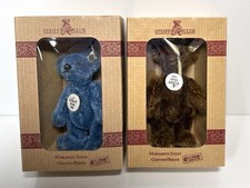 Steiff Mini Teddy Bear Membership Club 3.5  Brown Blue Mohair 1998/1999 Tags