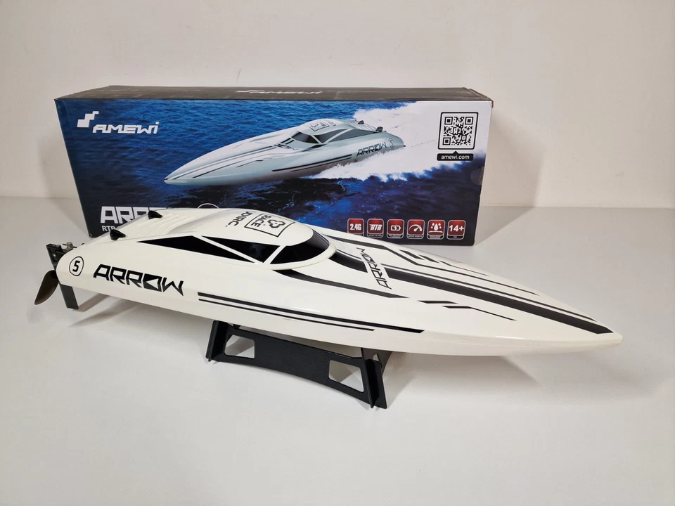 Amewi 26088 Arrow 5 Mono Rc Speedboot Brushless 633mm 2,4GHz 50KM/H RTR-Set - Bild 2 von 4