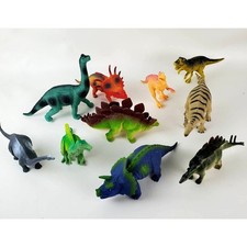 Dinosaur Figures 10 piece Assorted LOT Jurassic Protoceratops Stegosaurus Toys