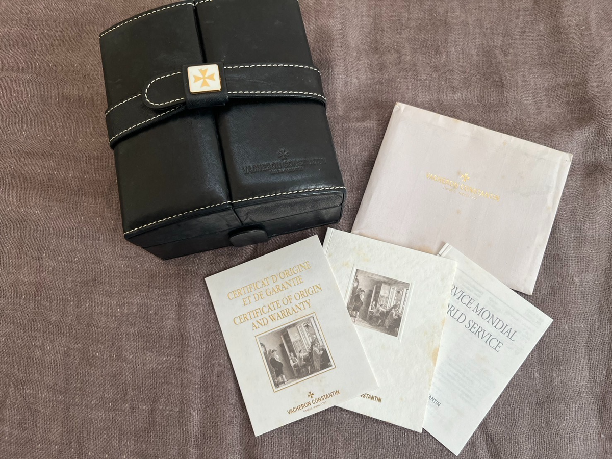 Vacheron Constantin Overseas Watch Case Leather Black w/Box