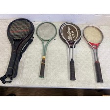 4 Tennis Rackets, 2 Covers, (2) 27" (2) 26.5" Dunlop, Yonex, MacGreagor, Head