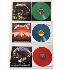 3 Metallica Green Blue Red Coloured Vinyl LP ...