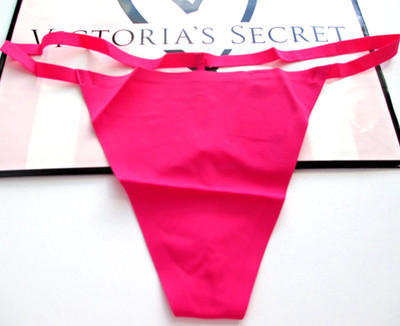 VICTORIA'S SECRET PINK No Show V-String Thong Panty M L XL Pink NWT VS