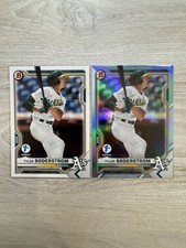 2021 Bowman 1st Edition Tyler Soderstrom BFE-51 Base & Sky Blue Parallel