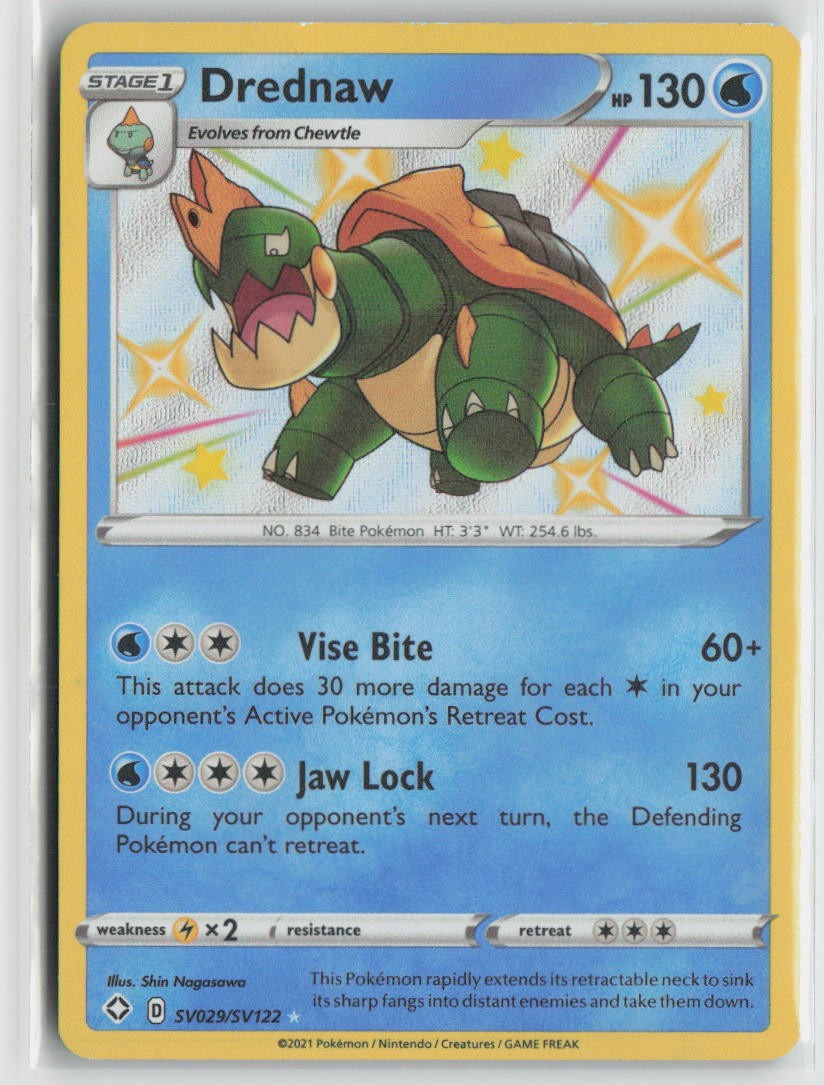 Drednaw SV029/SV122 Shiny Rare Shining Fates Shiny Vault Pokemon Holo LP