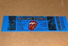THE ROLLING STONES 1981 UNUSED CONCERT TOUR TICKET Keith Richards Ephemera USA