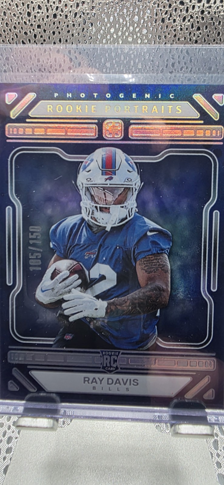 2024 Panini Photogenic Rookie Portrait Ray Davis #186 Silver /150 (RC)