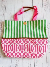 Mud Pie Pink and Green Diaper Bag Tote
