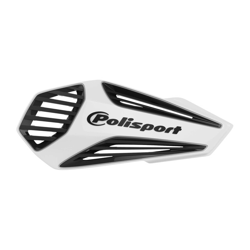 Protège-mains POLISPORT MX en finition noire mate haute résistance pour moto tout-terrain