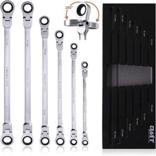 6-piece Metric Wrench Set 8mm 19mm Extra Long Gear Ratcheting Xl Extended Handle