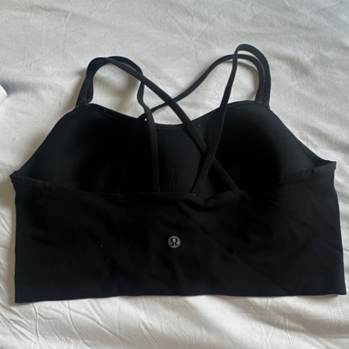 Lululemon athletica Black XL Medium Support Strappy Back Pullover Sports Bra
