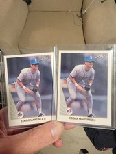 1990 Leaf Edgar Martinez Rookie Card RC Pair! Clean! HOF! Mariners! . rookie card picture
