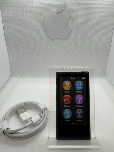 Apple iPod Nano 7. Generation 7G (16GB) Schwarz Slate gebraucht Mp3 Player #521
