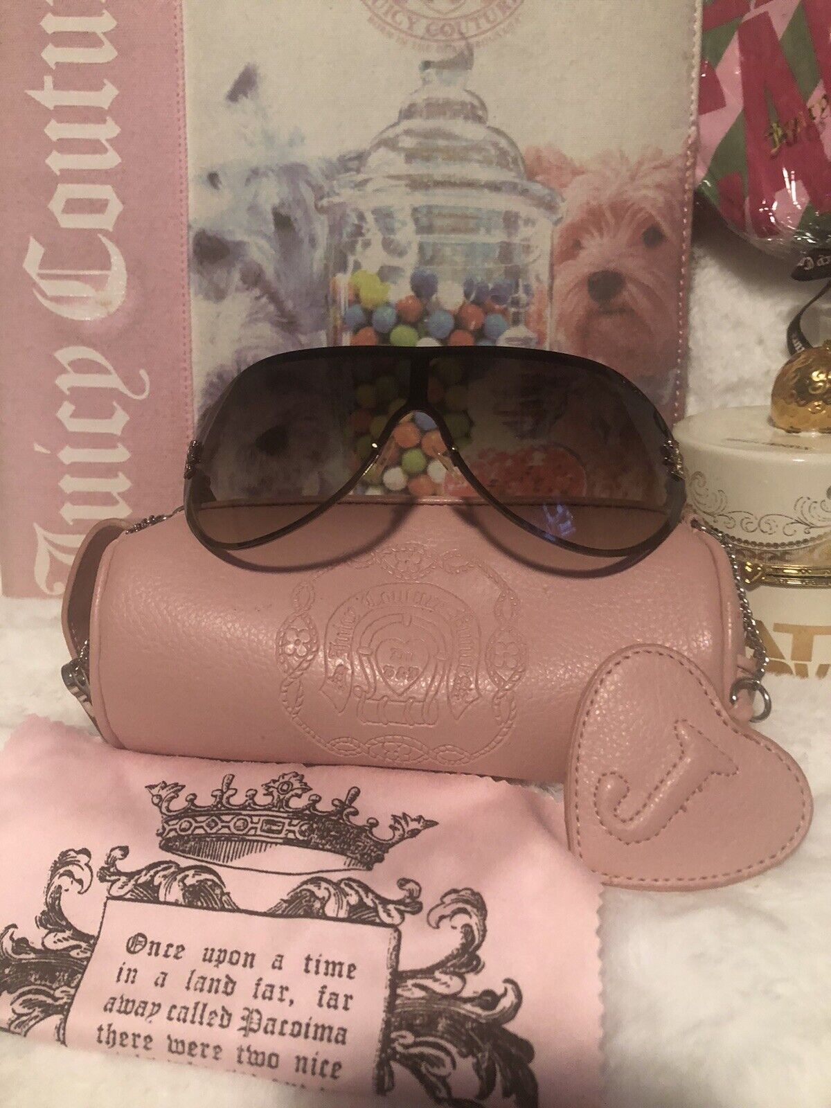 Y2K Juicy Couture Baby Pink Mini Barrel Tootsie Bag American Princess  Sunglasses