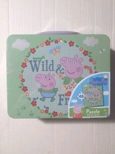 New Sealed Peppa Pig Wild  Free 48 Piece Jigsaw Puzzle Metal Lunch Box