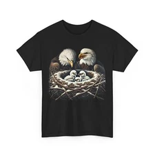 Bald Eagle Family Shirt, Mom Dad Three Eaglet Cute T-shirt 