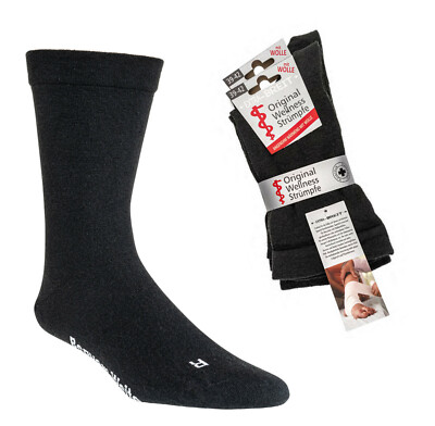 2-10 Paar Diabetikersocken EXTRA-BREIT weit mit Wolle Zehen Diabetiker Socken
