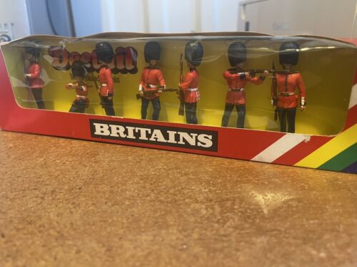 Retro/Vintage 1980er, Britains Detail, Set 7 x Scots Guards Nr. 7256, im Karton. - Bild 1 von 15