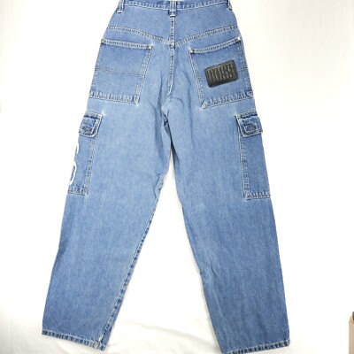 Vtg BOSS 90s Y2K Cargo Jeans 30x32 Baggy Hip Hop Skater Logo Vtg BOSS 90s Y2K Cargo Jeans 30x32 Baggy Hip Hop Skater Logo