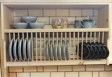 Gloucestershire Wall Mounted Natural Pine Plate Rack