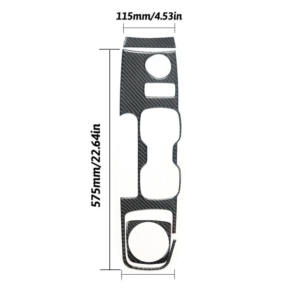 Para Chevrolet Sonic 2012-2016 Soporte de taza de agua de fibra de carbono Cubierta de panel Borde 3 piezas Foto 2 de 4