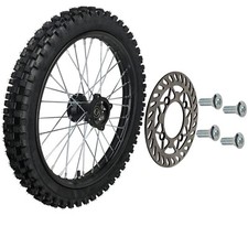 Llanta de rueda delantera 14" neumático 60/100-14 12 mm eje Pit moto de cross antigua 110cc 125cc SSR