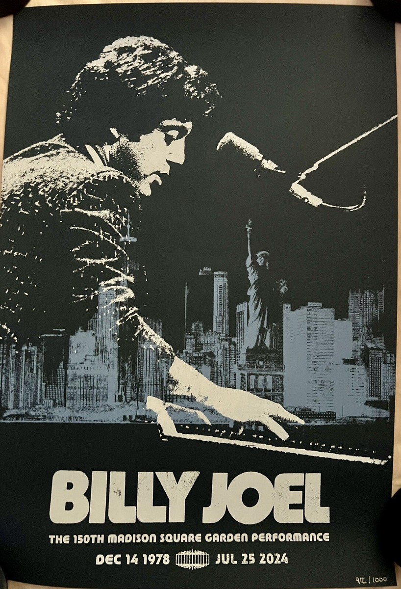 BILLY JOEL POSTER MSG NYC 150th FINAL SHOW 7/25/2024 LMTD
